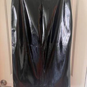 GAP Faux Patent Leather Midi Skirt Size 12